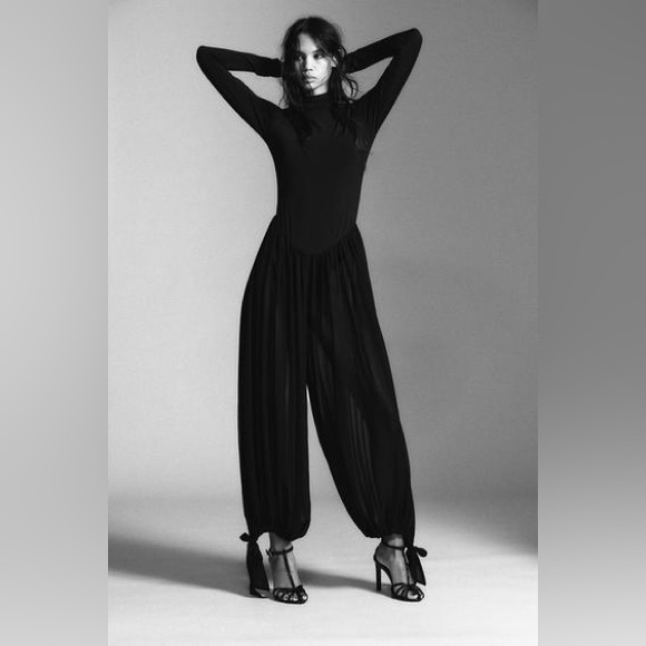 ZARA LONG COMBINATION VOLUME JUMPSUIT - Picture 11 of 17